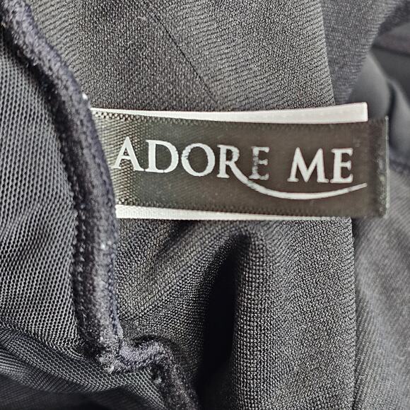 Adore Me One Piece Swim Womens Plus Size 2X Black Lilinoe Contour Plus Fishnet - Picture 3 of 16